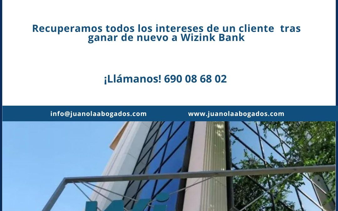 Juanola Abogados logra una nueva sentencia favorable contra WizinkBank por Tarjetas Revolving